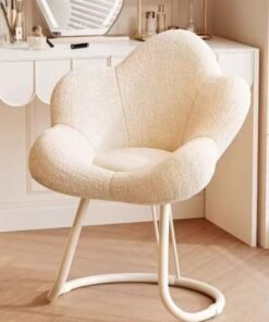 Raffine Elegant Cloud-Shaped 360° Rotating Sherpa Chair Cozy Minimalist Accent for Home Bedroom and Vanity Spaces Size 78×52×45cm