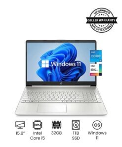 HP (Upgraded Version) Newest Slim 15-DY2093WM Professional & Business Laptop With 15.6-Inch FHD Display, Core i5-1135G7 Processor/32GB DDR4 RAM/1TB SSD/Intel Iris Plus Graphics/Windows 11 English Silver