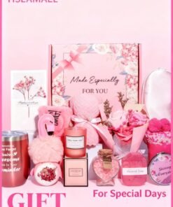 HSEAMALL Best Seller All-in-One Gift Box for Wife & Best Friend - Rose Gold Tumbler, Cosmetic Mirror & Candle (Wedding/Anniversary Gift for Her)