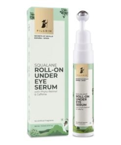 PILGRIM Squalane (Plant) Roll-On Under Eye Cream For Dark Circles For Women And Men With Phyto-Retinol And Caffeine  Under Eye Cream For Wrinkles And Puffy Eyes  Dark Circle Remover For Men And Women 15Ml