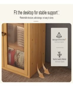 NKX Chinese Style Dining Side Cabinet Tea Rack  with Door