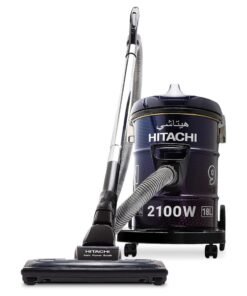 HITACHI Drum Vacuum Cleaner 2100 Watts, 18L Tank Dust Capacity, Aero Power Brush to Clean Efficiently, Metal Pipe, Dusting Brush & Crevice Nozzle, Washable Filter, Best for Home & Office 18 L 2100 W CV955NBLGCM ‎Blue/Purple