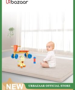 URbazaar Baby Play Mat Coral Velvet Nursery Rug Extra Thick Kids Crawling Foam Floor for Babies, Kids Thick Playmat for Babies, Toddlers - Crawling Mat
