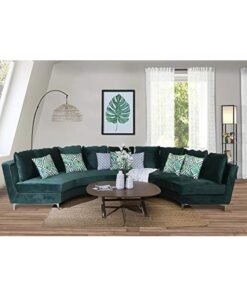 Maharat Al Bahar Costco Corner Sofa Set (Curve) – Green, 300x300 cm"