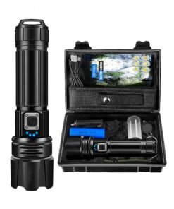 Arabest Flashlight Led USB Rechargeable, 10000 lumens Torch Light XHP70.2, Super Bright Tactical Flashlights, IP67 Waterproof Zoomable, for Outdoor Camping Hiking Emergency(with Battery)