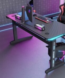 NKX Ergonomic Gaming and Computer Desk with LED Lights and USB port 100 CM - Image 3