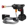 ELTRAZONE Cordless 48V Electric High Pressure Car Washer Manual Rechargeable Car Washing Machine with Adjustable 3-in-1 Nozzle and Hose Pipe for Washing Cars Watering Flowers Cleaning Floors