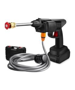 ELTRAZONE Cordless 48V Electric High Pressure Car Washer Manual Rechargeable Car Washing Machine with Adjustable 3-in-1 Nozzle and Hose Pipe for Washing Cars Watering Flowers Cleaning Floors