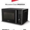 Impex Digital Microwave Oven | 950W Power | 5 Power Levels | 60-Min Cooking Timer | 315mm Turntable Glass Tray | Easy Pull Handle | 220-240V~50Hz | Large Capacity Kitchen Appliance | 30 L 950 W MO 8102A Black