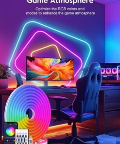 MODI 5 Meter Neon LED Strip Light , RGB Light Strip, Music Sync, App & Remote Control, Smart Home LED Lights, Flexible Neon Rope For Diy Home Decor, Gaming Room, Bedroom, Tv Backlight