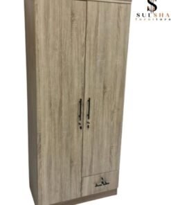 SULSHA 2 Door Wooden Wardrobe Cabinet Cupboard Engineered Wood Perfect Modern Stylish Heavy Duty