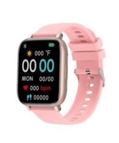 Volynix Smart Watch Korean Brand Business Smart watch, Multiple Language English Arabic, Waterproof Fitness Watch, Bluetooth Calling, Zinc Alloy Vacuum Plating, Heart Rate Monitoring, Smart watch for Men Women, Gift for Girls Boys - Pink