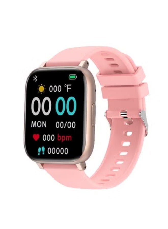 Volynix Smart Watch Korean Brand Business Smart watch, Multiple Language English Arabic, Waterproof Fitness Watch, Bluetooth Calling, Zinc Alloy Vacuum Plating, Heart Rate Monitoring, Smart watch for Men Women, Gift for Girls Boys - Pink