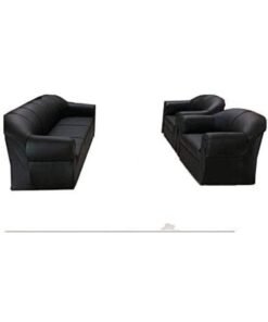 Maharat Al Bahar 5– Seater Sofa Set Pvc Lather Black 190x80x70