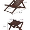 Sharpdo Balcony Rocking Chair, Lazy Lounge Chair, Nap Chair, Foldable Wooden Chair Leisure Lunch Break Chairs 115*86*69 Cm