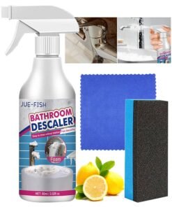 JUE-FISH Bathroom Descaler Foam Spray, Stubborn Stains Cleaner, Stubborn Stains Cleaner, All Purpose Bubble For Toilet, Kitchen, Car, Carpet And Kinds Of Floors, 60ML
