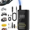 JUFU JUFU Tire Inflator Portable Air Compressor 4000mAh 150PSI Cordless Air Pump for Car Tires Electric Bike Tire Pump for Car Motorcycle Bicycle Ball with Pressure Gauge LED Light