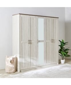 Home Box Angelic 5-Door Wardrobe with Mirror 55 x 220 x 211 cm