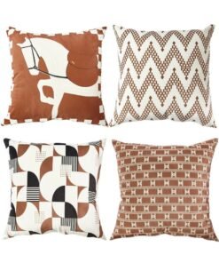 JOGAMS Pillow Covers Set of 4, Throw Pillow Cover, Modern Style Cushion Covers 45cm x 45cm, for Living Room Sofa Couch Bed Pillowcases Double Sided Pattern