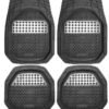 VIO Automotive Floor Mats Black Universal Fit Heavy Duty Rubber Mats All Weather Car Protection For SUVs Trucks Four Piece Set