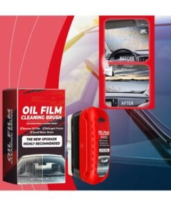 Rocket Flyer New Oil Film Cleaning Brush, Glass Cleaning Tool with Windshield Hydrophobic Coating, Improves Clarity and Visibility, Great for Removing Oil Film, Dirt and Grime
