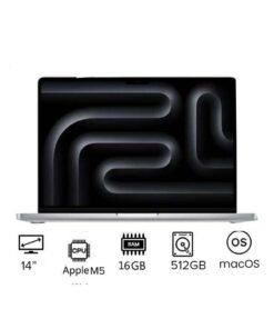 Apple New M5 Macbook Pro 2025 MDE44 Laptop With 14‑inch XDR Retina Display, M5 chip with 10-core CPU, 10-core GPU Processor/16GB RAM/512GB SSD/MacOS/(International version) English Silver
