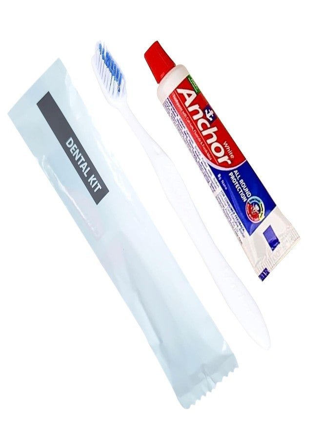 Old Tree Dental Kit for Hotel (Pack of 100) - 1 Toothpaste and 1 Toothbrush Set - Hotel Amenities and Accessories