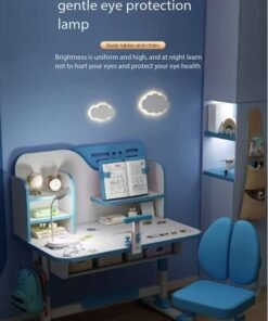 Adjustable Height Children Kids Study Desk and Chair Set,Multifunctional School Student Writing Desk Study Table and Chair Set with Storage Drawer, Sturdy Reading Chair Desk - Image 4