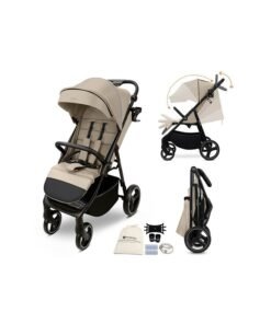neobreez TETRA Ultra-Compact Lightweight Travel All-Terrain Toddler Baby Stroller, Baby Trolley Pushchair Buggy W/Cup Holder, One Hand Fold Deep&Wide Seat, Waterproof UPF 50+ Canopy, 0-4yrs,  22kg, 3yrs Warranty