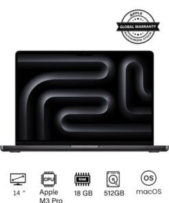 Apple 2023 Newest MacBook Pro MRX33 Laptop M3 Pro chip with 11‑core CPU, 14‑core GPU: 14.2-inch Liquid Retina XDR Display, 18GB Unified Memory, 512GB SSD Storage And Works with iPhone/iPad(International version) English Space Black