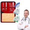 BIONEX Suture Practice Kit complete for Medical Students and Practice Surgery Kit with Reusable Silicone Suture Pad with the Realistic Skin Texture Suitable for Students Training