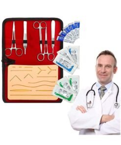 BIONEX Suture Practice Kit complete for Medical Students and Practice Surgery Kit with Reusable Silicone Suture Pad with the Realistic Skin Texture Suitable for Students Training