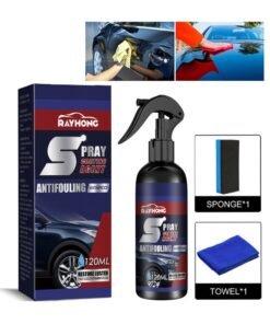 RAYHONG Ceramic Car Coating Spray, 3 In 1 High Protection Express Car Coating Spray, High Protection Nano Coat, Anti Dirt, Boost Gloss, 120ML With Towel And Sponge