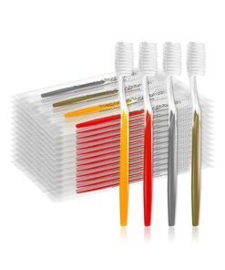 HQSLsund 500pcs Prepasted Disposable Toothbrushes Bulk Individually Wrapped Pre Pasted Soft Bristle Tooth Brush Set Travel Toothbrushes for Homeless Gift Hotel Camping Travel