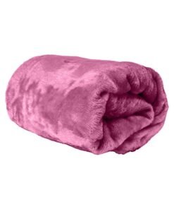 Hotel Linen Klub Single Micro Fleece Flannel Blanket 260 GSM Super Plush and Comfy Throw Blanket Size 150 x 200cm Rose Pink
