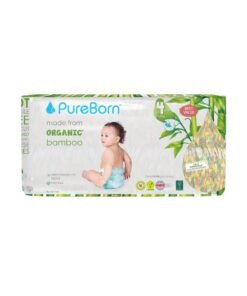 PureBorn Organic Baby Tape Style Diapers Size-4 7-12 kg Sunflower Print 96 Diapers