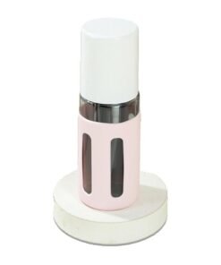 VIHAX 4 in 1 Travel Bottles for Toiletries Refillable Empty Mini Containers with Case Travelling Accessories & Essentials Kit Set for Shampoo, Cosmetics, and More (Round Shape)