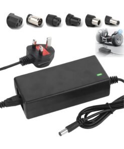 Electric Scooter Charger 42V 2A for 36V Li-ion Battery, Fast Recharge Electric Scooter Charger, Compatible with M365 E-Scooter & E-Bike, Includes 6 Plugs, Mobility Scooter Battery Charger
