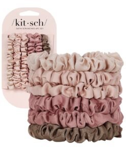 Terracotta Ultra Petite Satin Scrunchies 6pc Set