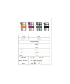 general brand 400ml Vacuum Insulated Soup Container Stainless Steel 304 Lunch box for Kids Adult Food Jar (400ml, SS+DEEP BLUE)