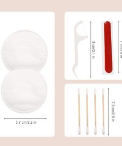 LLHQAMT Hotel Vanity Set Hotel Supplies Toiletries Individually Packaged Hotel Vanity Kit With Cotton Pads Cotton Swabs Dental Floss And Nail File 30pack