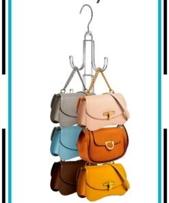 Sisily Purses Hanger Organizer for Closet,  Metal Purse Holder for Closet Space Saving Bag Storage Hook for Hanging Handbags, Belts,Scarves