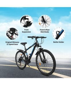 Alternative view of ENDLESS  Aluminium Mountain Bike | 17 Inch Frame Size | 26 Inch Wheel Size | 21 Speed Shimano Gear | Dual Disc Brakes | Bike For Men & Women | Black Blue Color