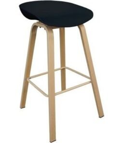 Mahmayi Ultimate Eames Style Seat Height Bar Stool - Black (Set of 2)