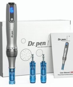 Dr.pen Ultima M8S Professional Microneedling Pen with 2 Replacement Tips Dark Gray Upgraded Version