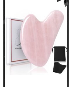 MARK STORE Jade Stone Gua Sha Facial Tools, 100% Natural Rose Quartz Gua Sha Stone, Guasha Tool Face for Jawline Sculpting and Puffiness Reducing, Gua Sha Massage Tool, Skin Care Gift  with beautiful box pack