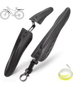 HALAMODO Bike Fender Set with DIY Reflective Tape, Quick Release Adjustable Bicycle Fenders, 3 Parts-Universal Full Cover Thicken Widen, Front/Rear Mud Guards Fit for MTB Mountain Road Bike ﻿