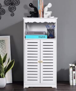 Alternative view of TPGP Bathroom Storage Cabinets, White Floor Cabinet, Waterproof Storage Furniture for Bedroom, Kitchen, and Hallway - PVC Lightweight