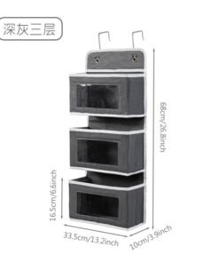 Wardrobe Door Rear Storage Hanging Bag Wall-Mounted Simple Storage Bag Wall-Mounted Storage Bag Storage Hanging Bag Hanging Pocket