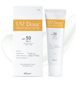 Brinton UV Doux Sunscreen Gel SPF 50 PA+++ | Broad Spectrum Protection for Face & Body | No White Cast | Benzene-Free | Dermatologist-Approved | Non-Comedogenic for Oily, Acne & Sensitive Prone Skin | Paraben-Free | Water-Resistant | Clinically Proven | 50 g